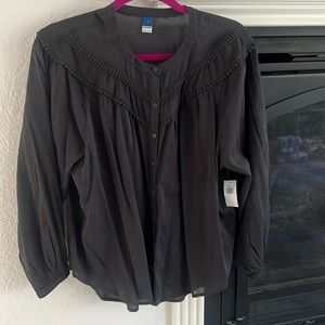 Charcoal old navy top nwt